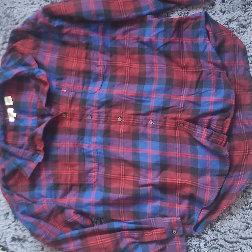 Levi's Red and Blue Button Down Shirt